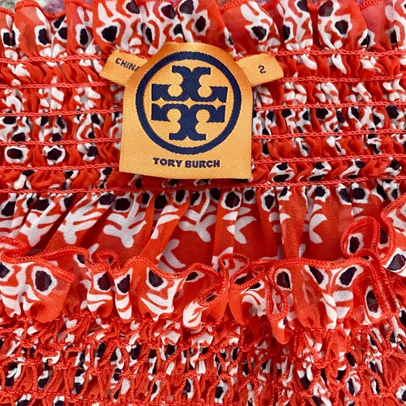 Tory Burch Smocked off Shoulder Blouse - Picture 2 of 4